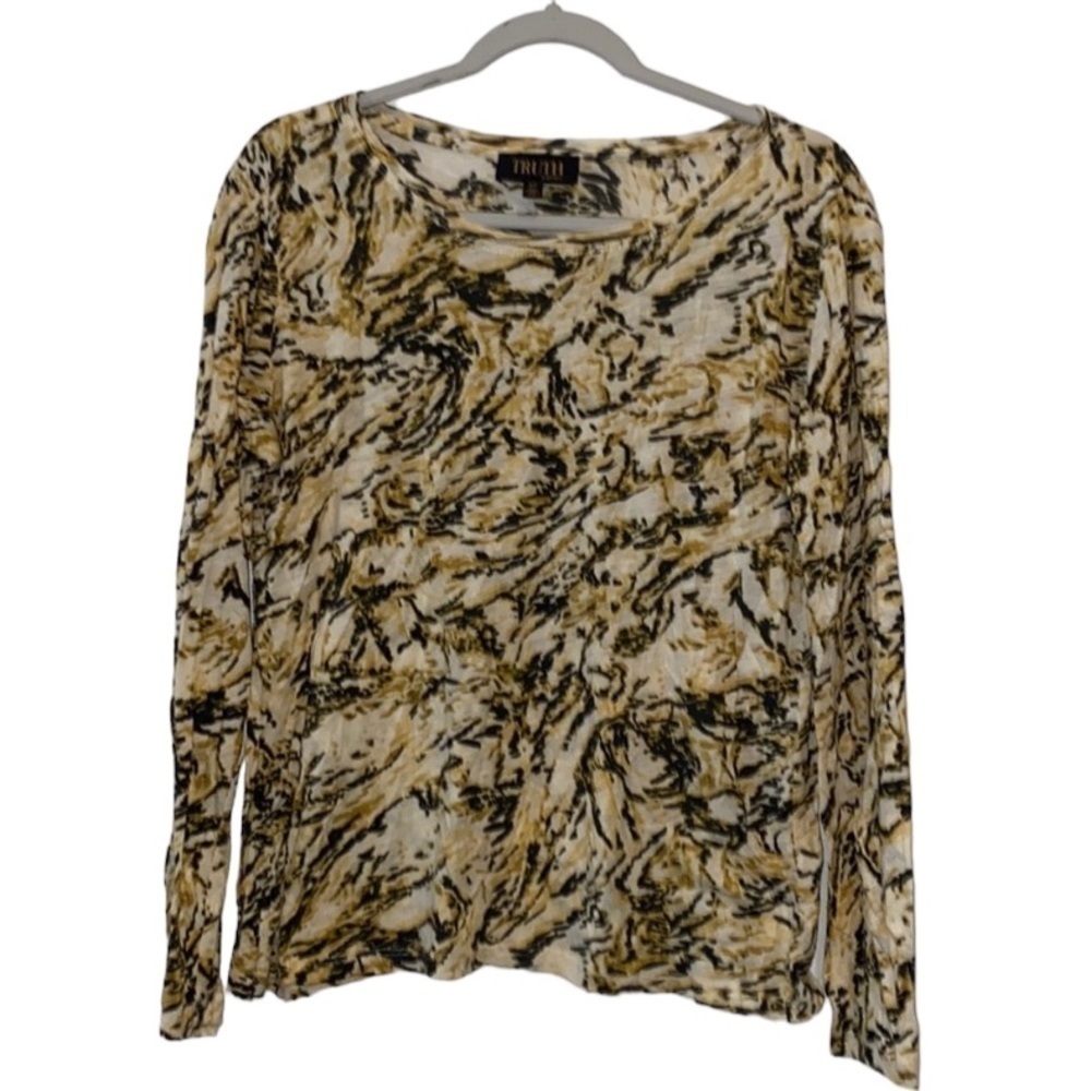 Truth By Republic Long Sleeve Pattern Top S